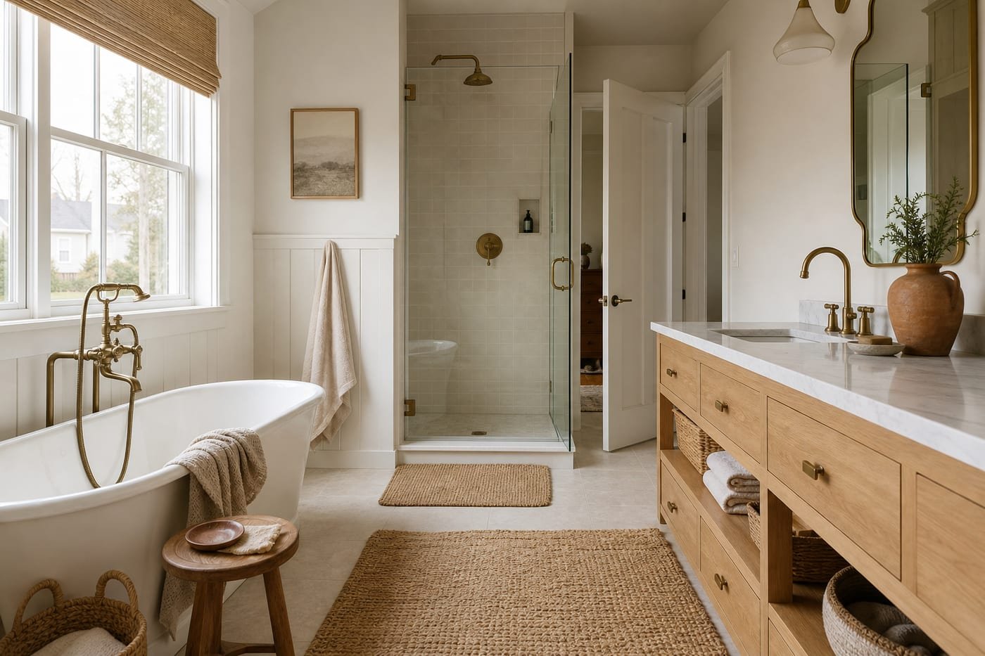 A bathroom interior used as general styling inspiration.