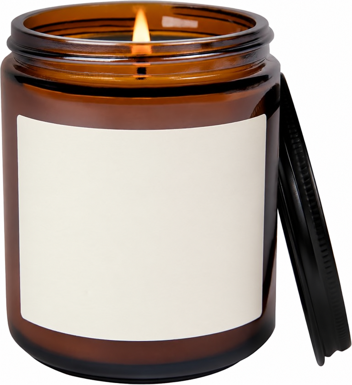 Edited illustration of Hello Fall Amber-Jar Candle; view the linked Amazon listing for the actual product.