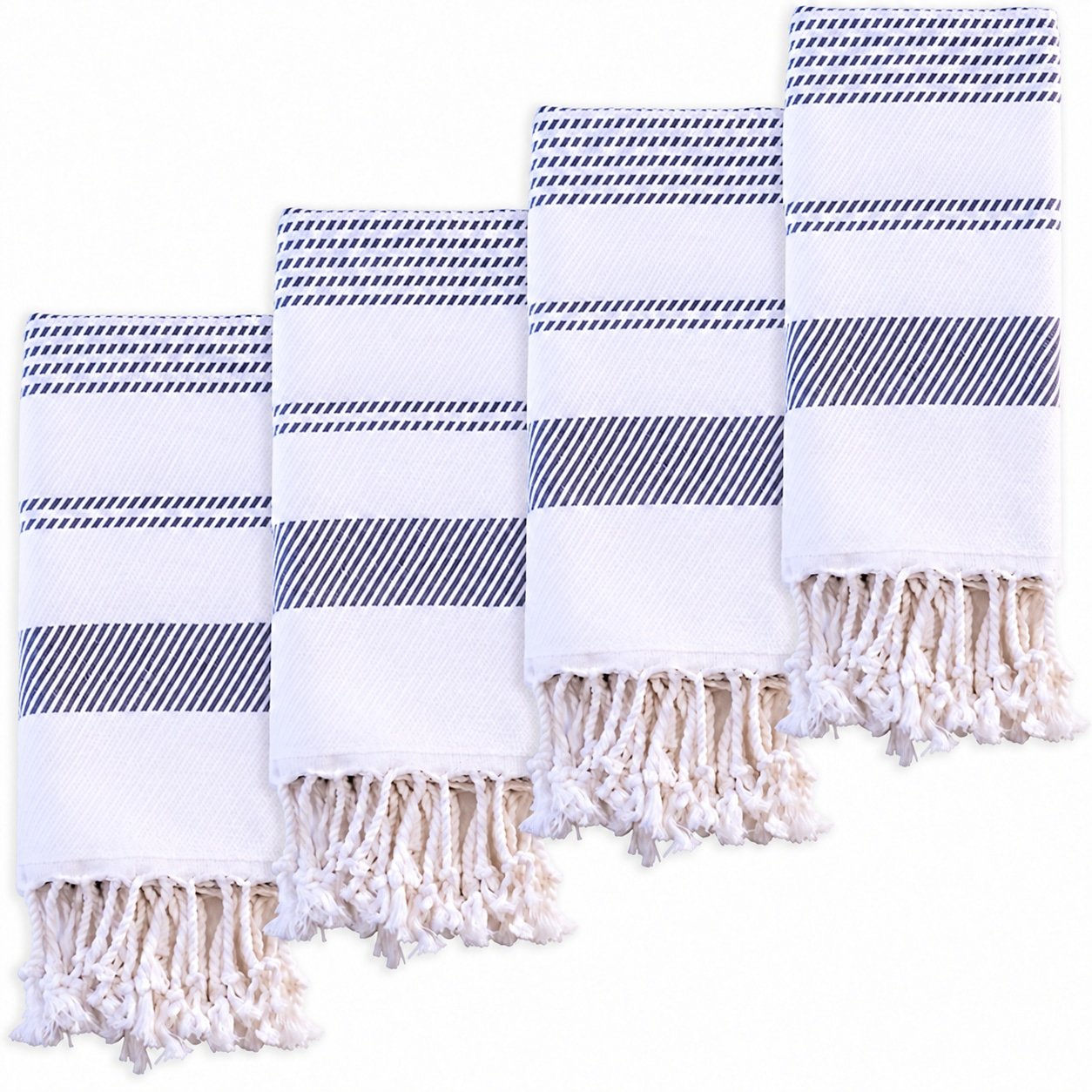 Edited illustration of Turkish Cotton Hand Towels; view the linked Amazon listing for the actual product.